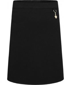 Stretch heart skirt black