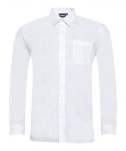 Twinpack boy's white long sleeved shirts