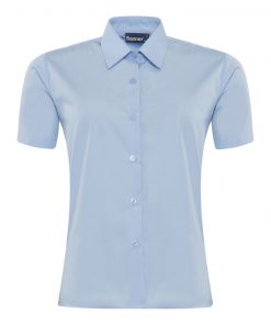 Twinpack girl's blue short sleeved blouse