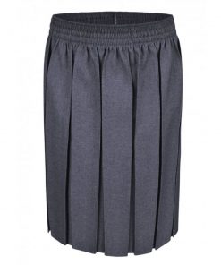Box pleat skirt grey