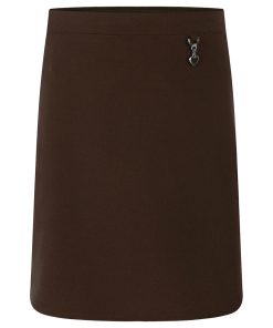 Stretch heart skirt brown, A-line, DHSG