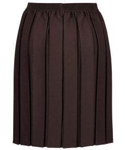 Jnr brown boxpleat skirt, DHSG