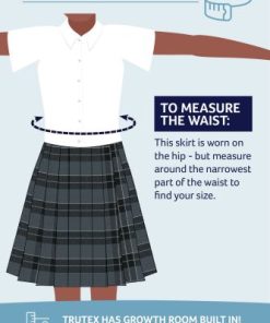 Blue tartan stitch down skirt, Pleated, Plymstock Secondary School, Torpoint Community College