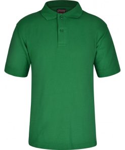 Plain green polo shirt, Short Sleeved, Widey Court Primary School
