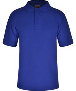 Plain polo shirt royal, Short Sleeved, Widey Court Primary School
