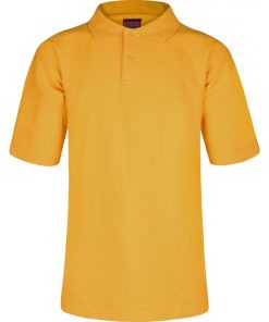 Plain polo shirt yellow, Short Sleeved, Widey Court Primary School